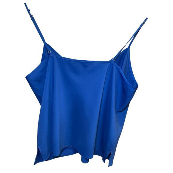 NWOT Veronica Beard Blue 100% Silk Camisole Blouse, Adjustable Straps 10 - Picture 7 of 15